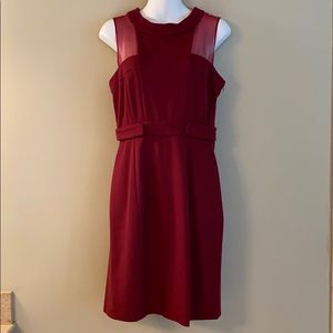 CYNTHIA STEFFE Form Fitting Sheer Panel Dress